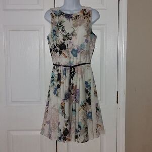 J. Taylor off white floral swing beach cruise party graduation  dress Sz 6